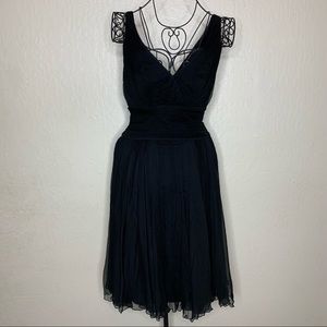 Tadashi Collection Black Chiffon Party Dress